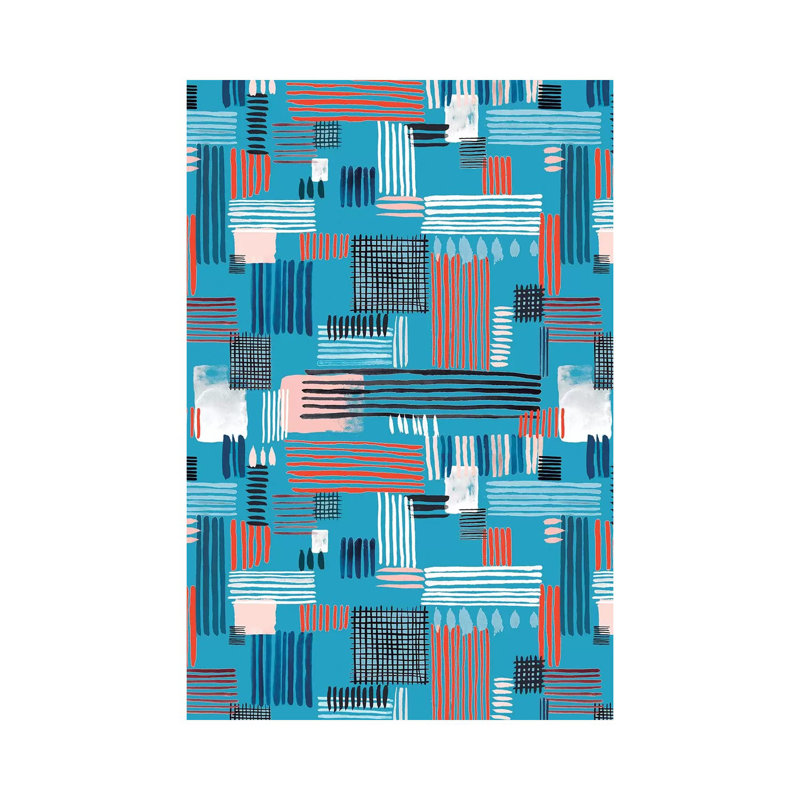 Geometric Stripy Stitches by Ninola Design - No Frame Print on Canvas