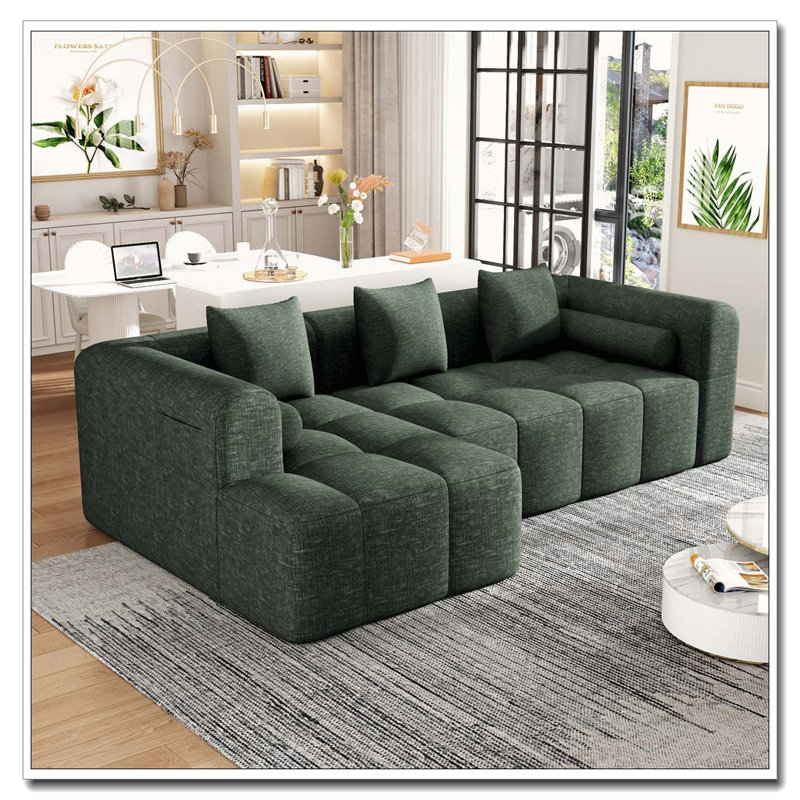 Canapé modulaire 101,2 po, Chenille beige