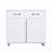 Two Door Side Table-White