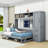 Tandie Wood Murphy Bed with Shelves and 2 Drawers-1368029707-1368029704