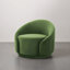 Fauteuil demi-tonneau pivotant rembourré Aunna-198877773