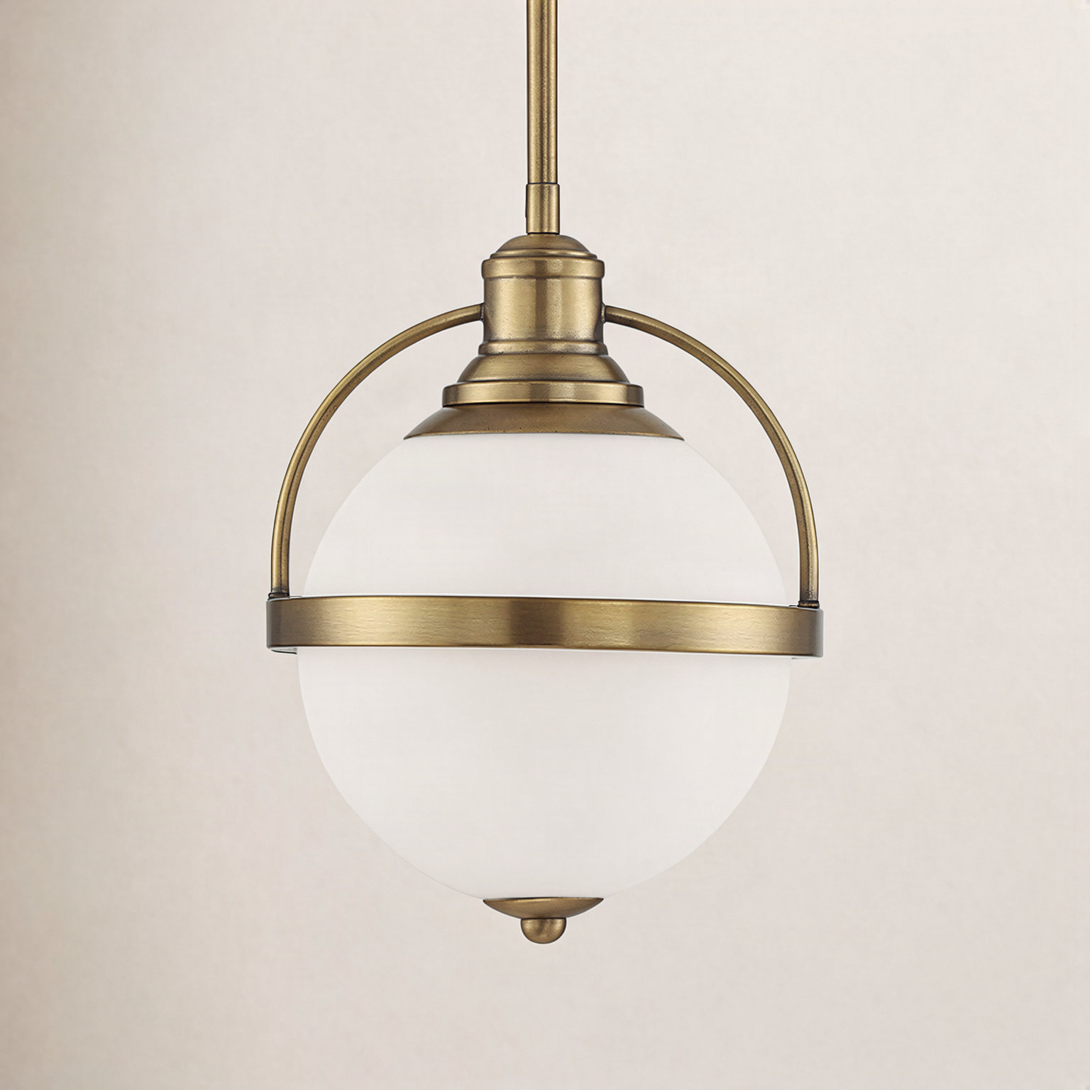 Reeves Dimmable Single Light Pendant, 16.5" H x 12.75" W x 12.75" D, Warm Brass