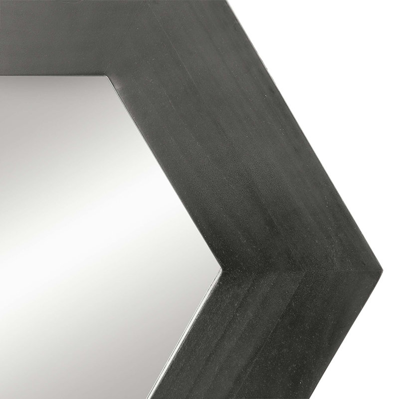 Miroir mural 18,5 "Hexagon, Noir