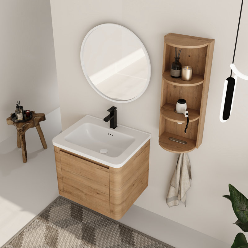 Walden 24'' Single Bathroom Vanity Set with Ceramic Vanity Top, 24"