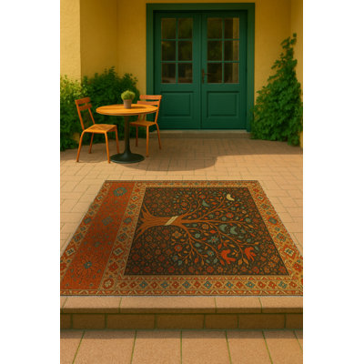 Tapis brun tissé Mosso
