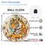 Horloge murale ronde tigre 12 po