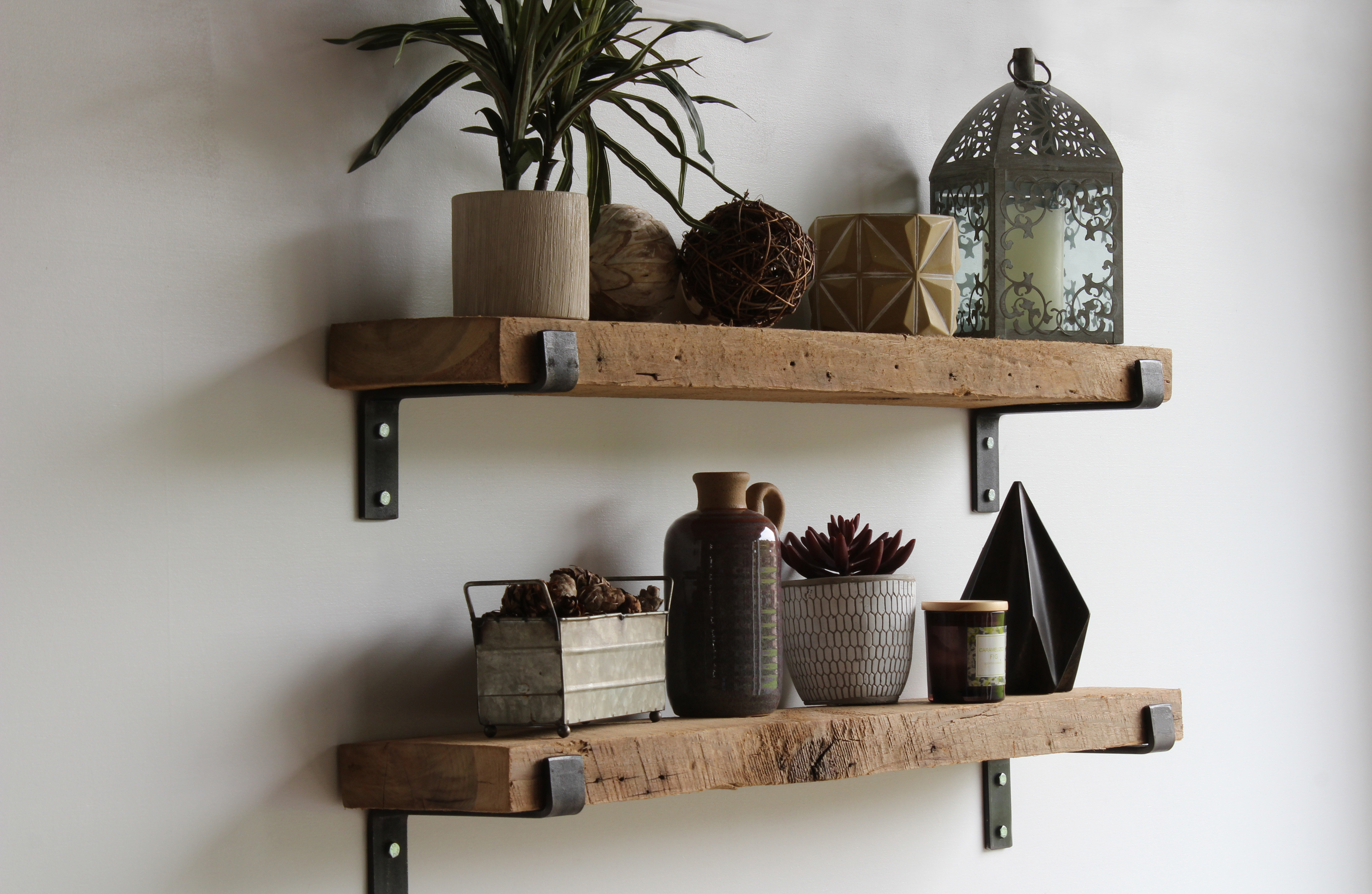 Williston Forge Brennon 2 Piece Solid Wood Accent Shelf with Reclaimed Wood & Reviews | Wayfair