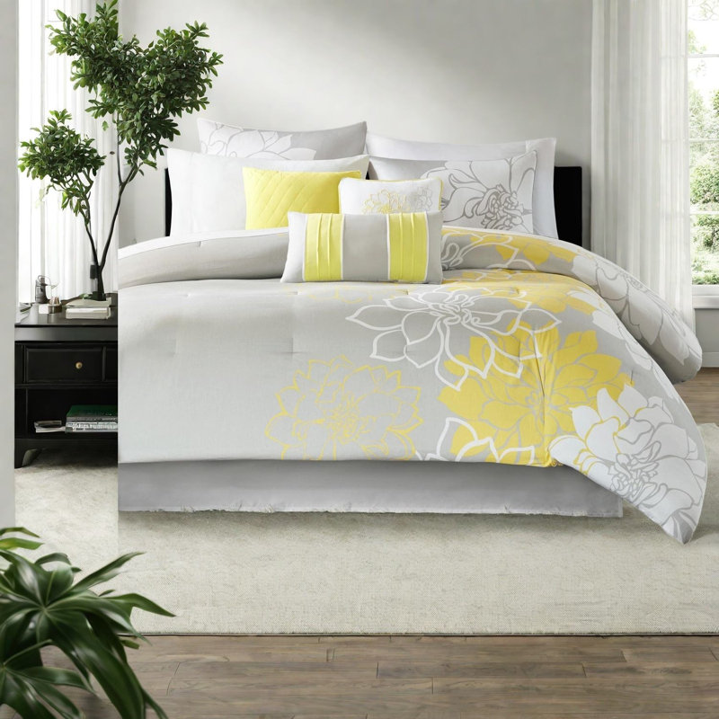 Ensembles de literie à motif floral en satin de coton, très grand confort moderne