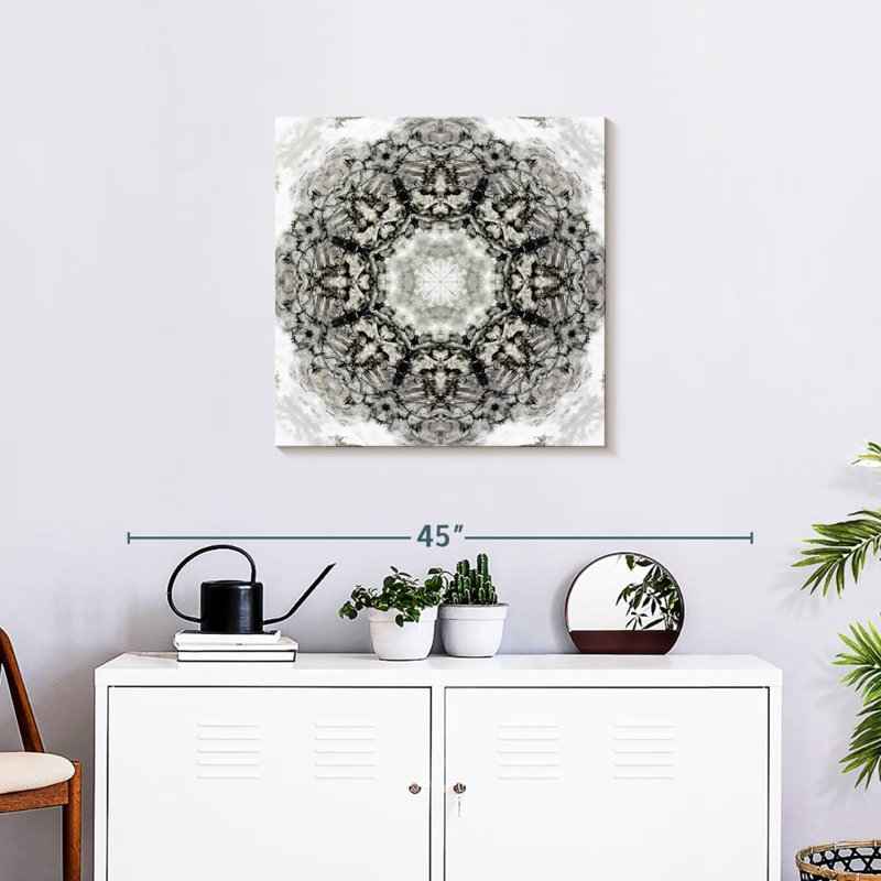 Black White Kaleidoscope II, 24'' H x 24'' W