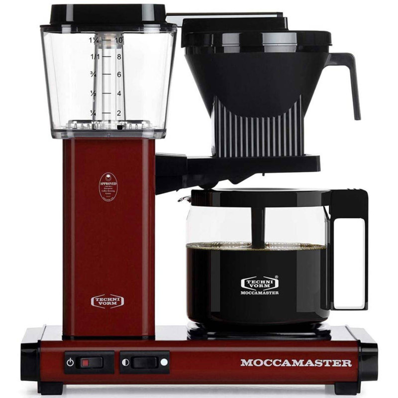 Cafetière 10 tasses Moccamaster, Rouge merlot
