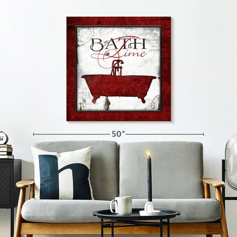 Kerrick Crimson Bath Time, H 30 po x l 30 po