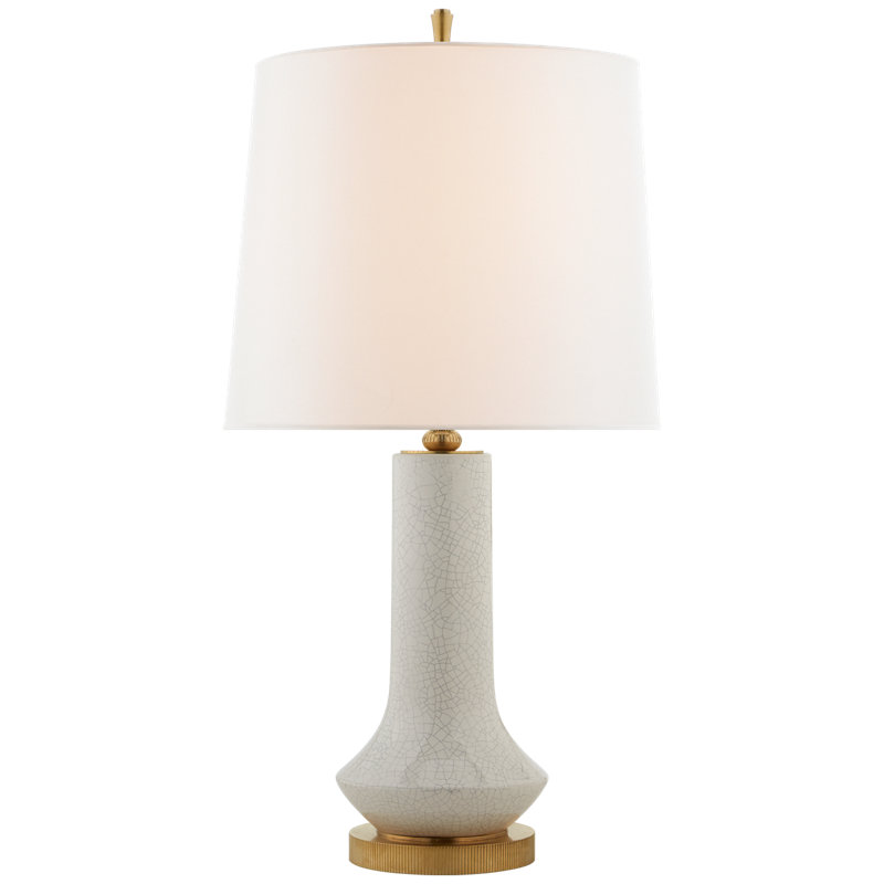 Thomas O'Brien Luisa Large Table Lamp, White Crackle