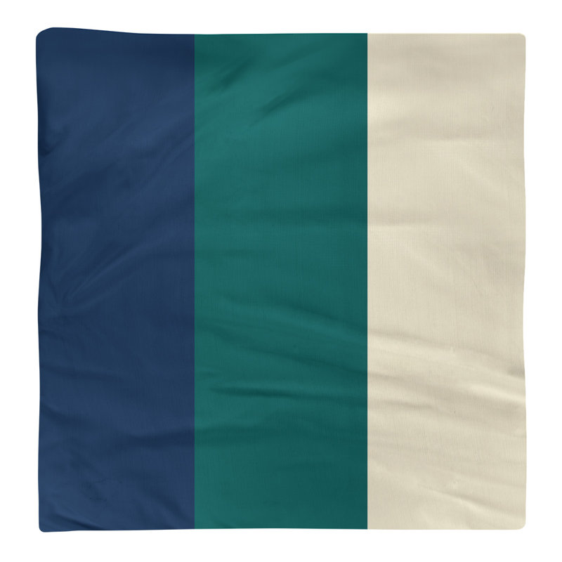 Cotton No Pattern Square Napkin, Navy Blue/Green/Cream