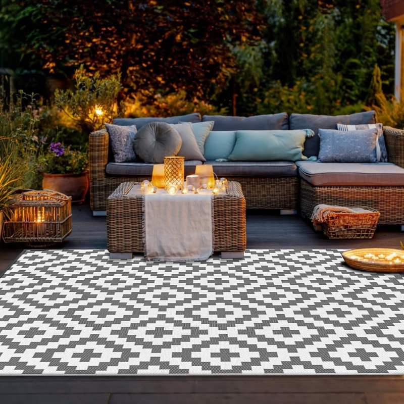 Non-Slip Geometric Doormat