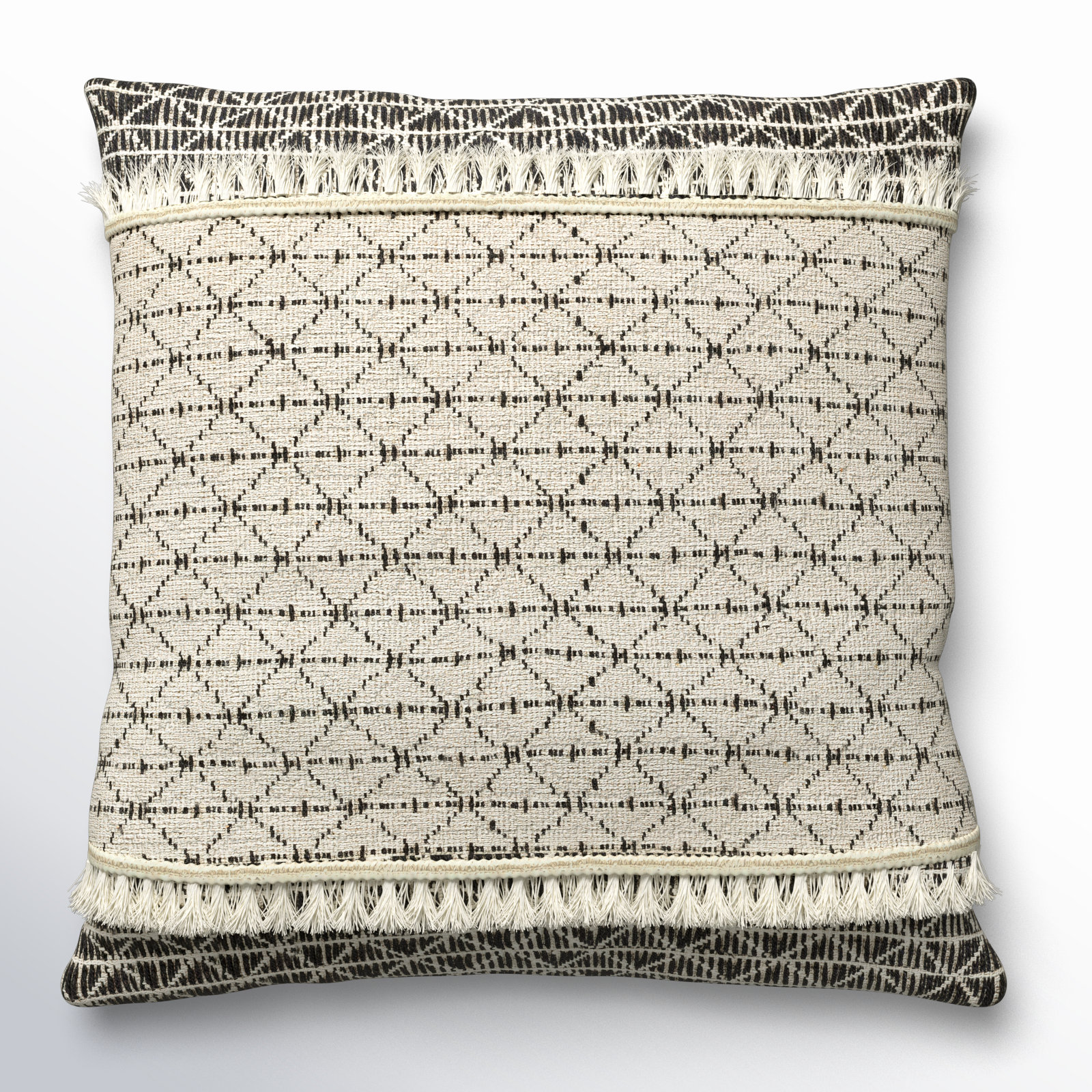 Santina Tassels Cotton Throw Pillow, 18" x 18", Pillow Cover Only - No Insert