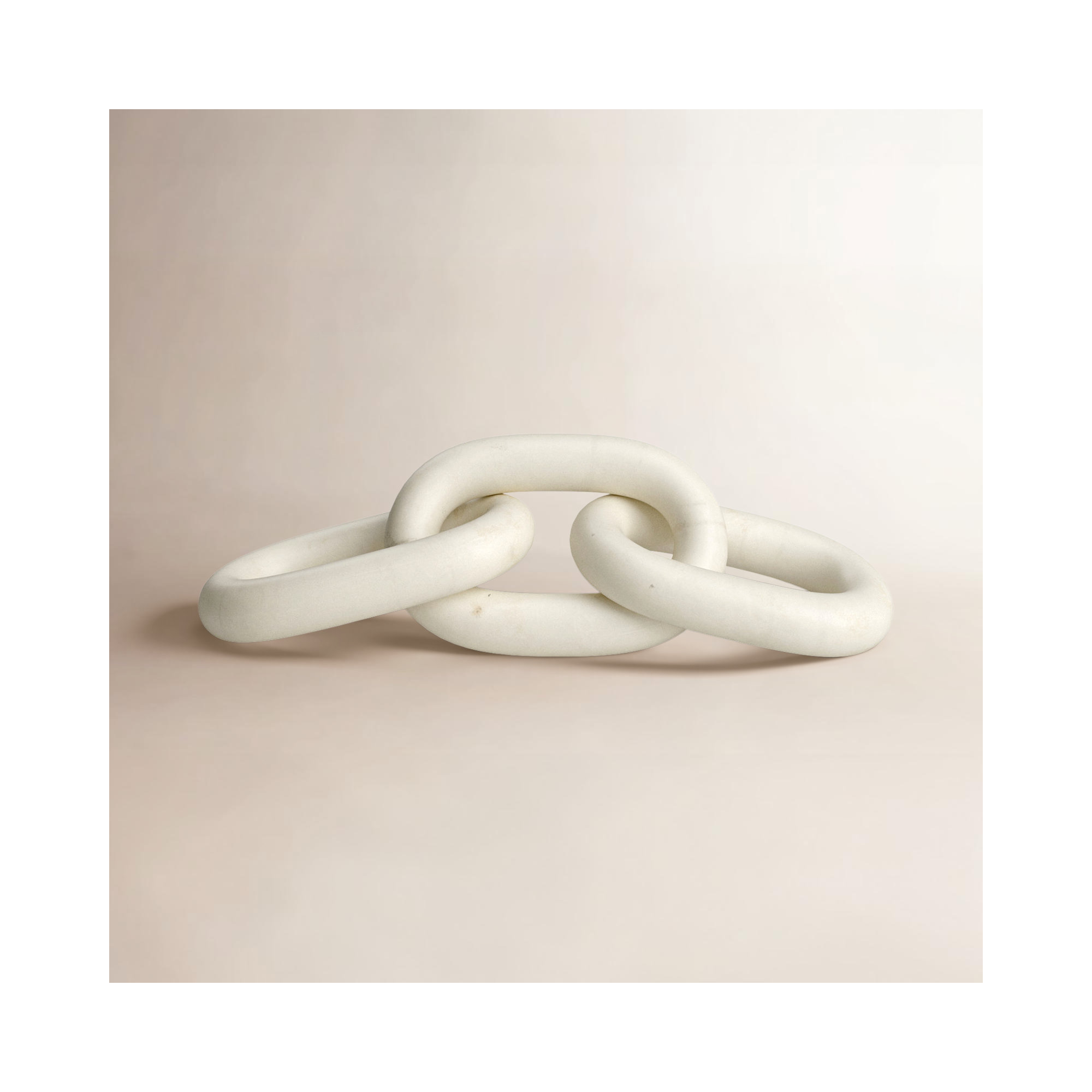 Ocarina Marble Chain Link, White