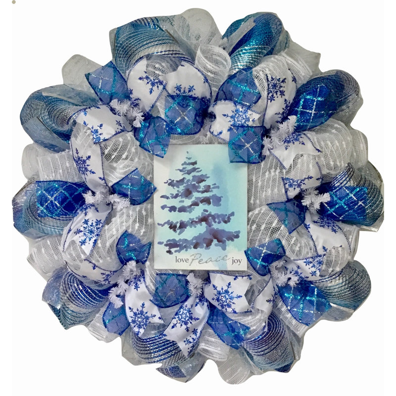 Couronne des Fêtes Love Peace Joy