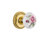 Rope Rosette with White Rose Porcelain Door Knob