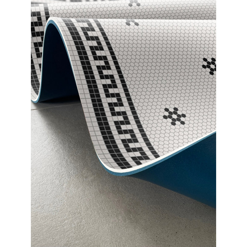 Tapis de cuisine noir Tuxedo, Rectangulaire 2 pi x 6 pi