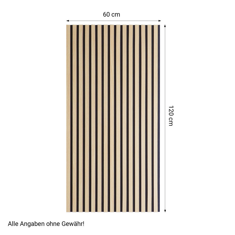 Mintha Wall Paneling in Brown/Black, 120cm H x 60cm W x 2.5cm D