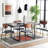 Theertha Metal Base Dining Table-1947138655-1947138654