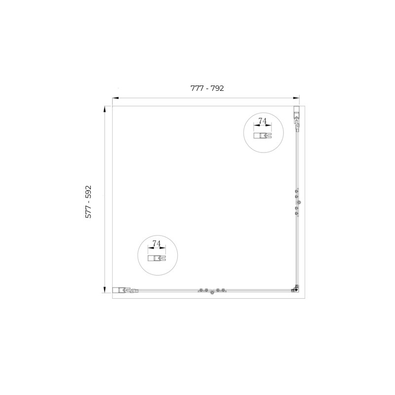 Gotfred Rectangular Shower Enclosure - 1900 x 800 mm