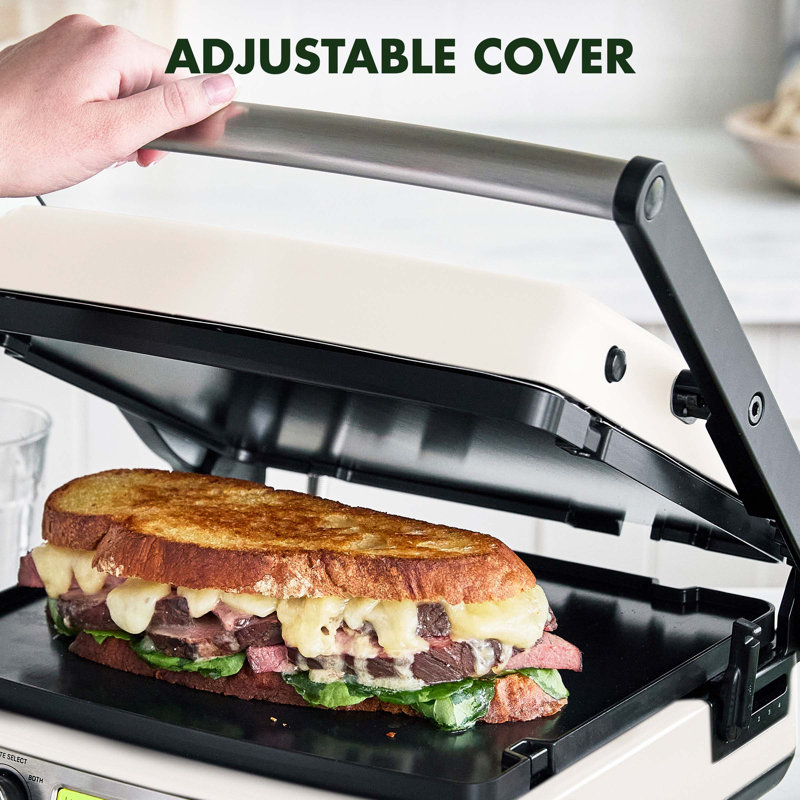 GreenPan Elite Multi Grill, Griddle, & Waffle Maker, Cloud Cream