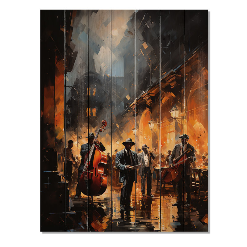 «Jaillere Jazz Harlem Renaissance IV», reproduction sur bois, H 20 po x l 10 po x P 0,78 po