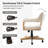 Ackeron Ocean Modern Farmhouse Solid Wood Simple Assembly Swivel Office Chair with Tilt Function-1250523346