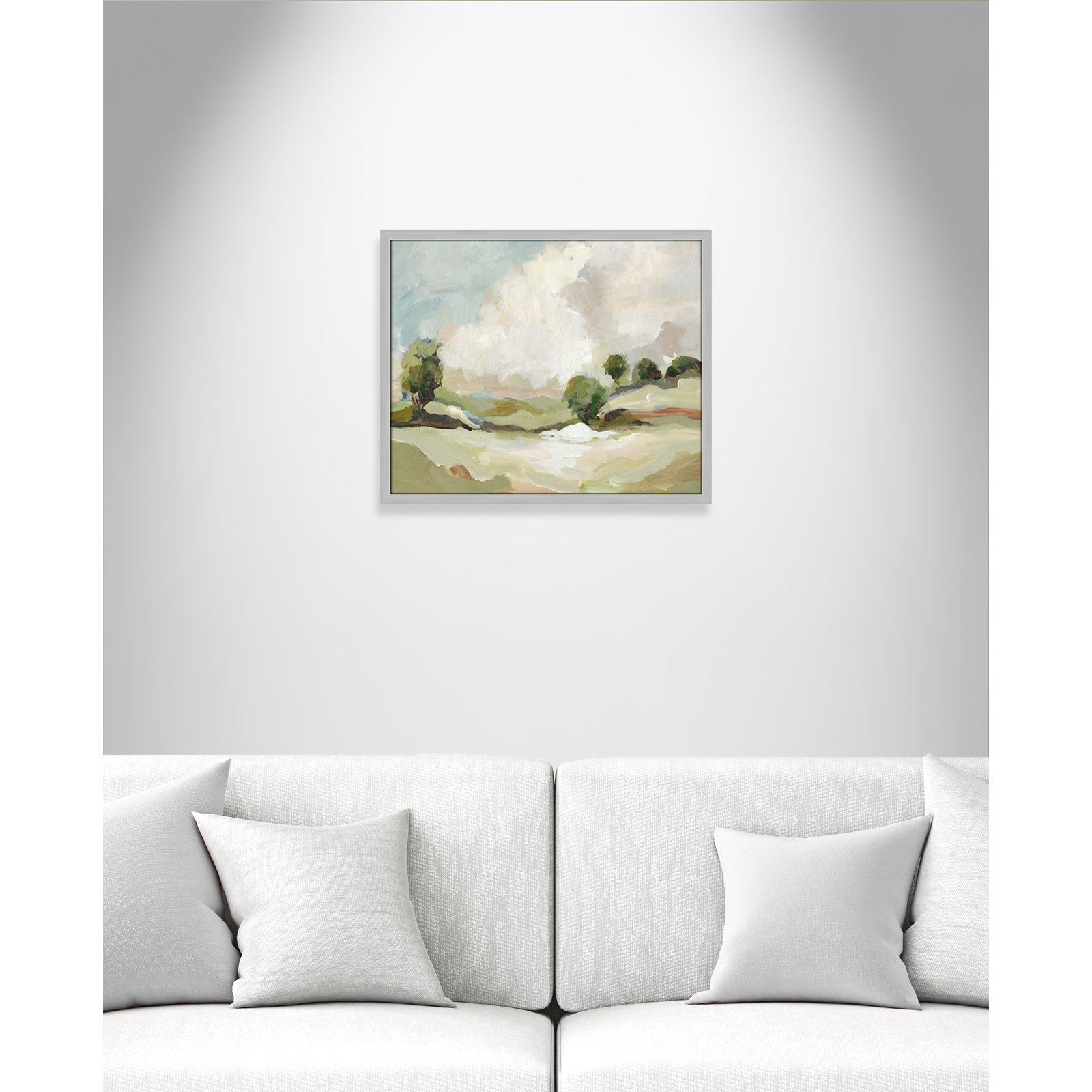 Pastoral Land by Allison Pearce, Silver, 21.5" H x 25.5" W x 1.25" D