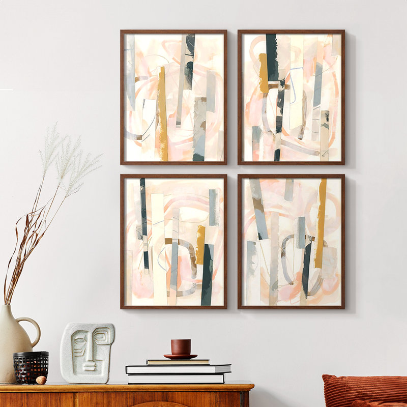 «Melon Litmo I», ensemble de 4 reproductions encadrées, Naturel, H 20 po x l 16 po