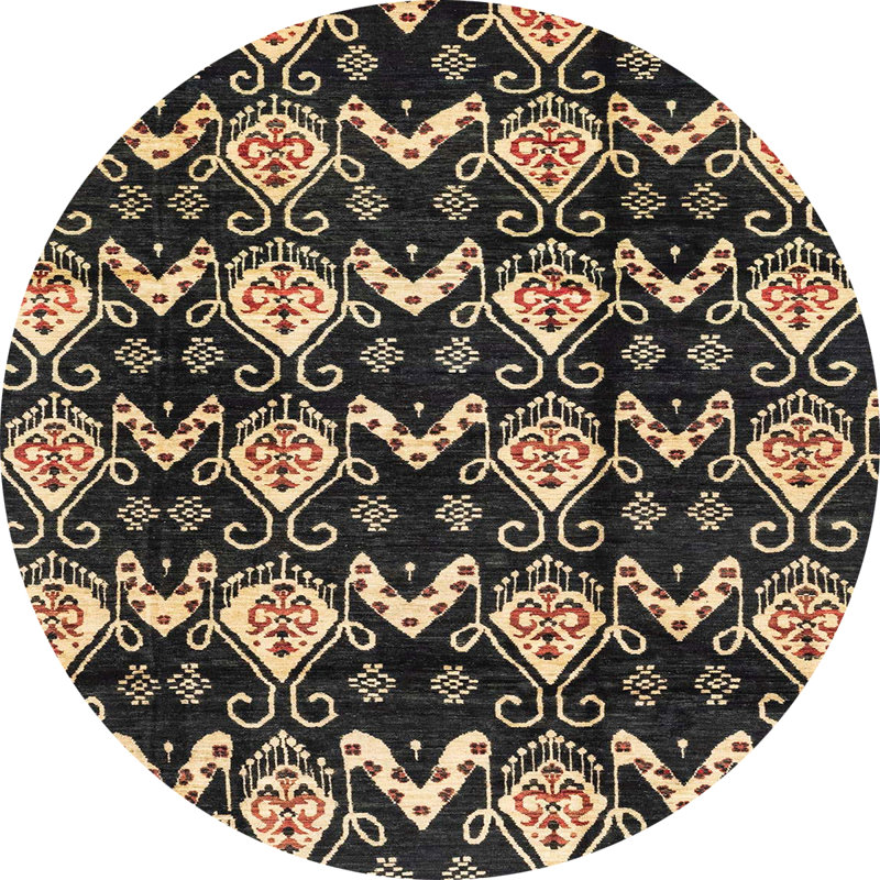 Tapis abstrait moderne 3231, Rond 5 pi