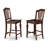 5 Piece Counter Height Pub Set Includes a Square Dining Table with Butterfly Leaf and 4 Dining Room Chairs, Mahogany-70367494-31151065-49666502