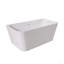 Baignoire autoportante blanche rectangulaire en acrylique 55 po