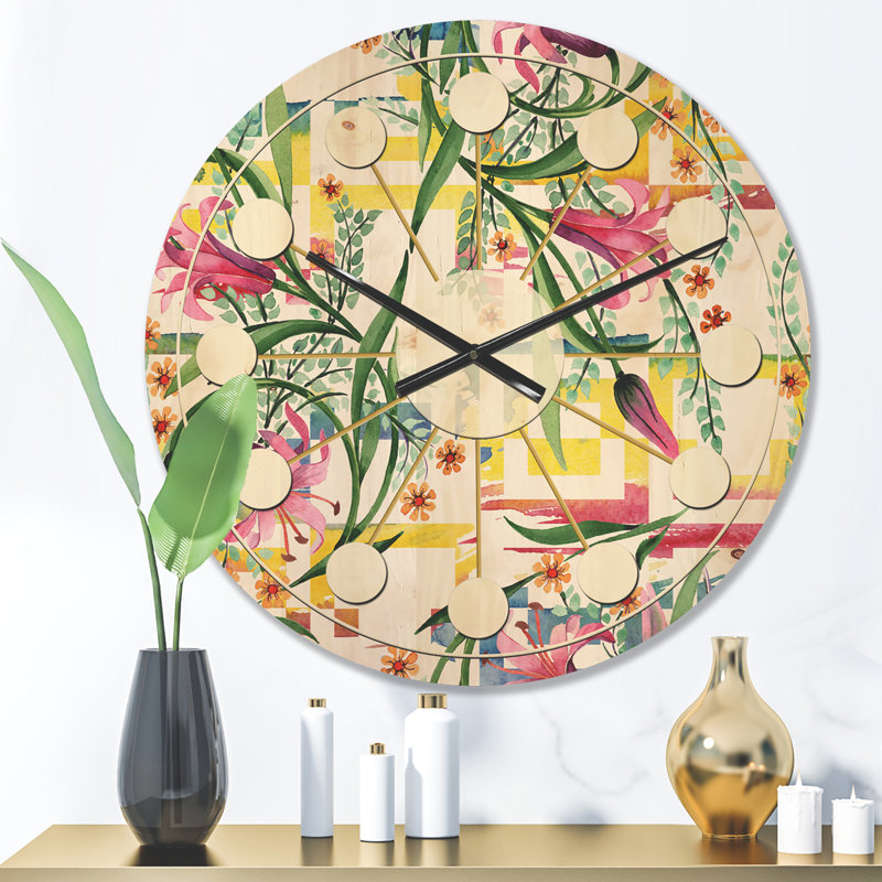 Horloge murale Floral, Moyen