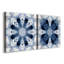 Indigo Kaléidoscope III - ensemble de 2 reproductions d'art sur toiles tendues-54057891