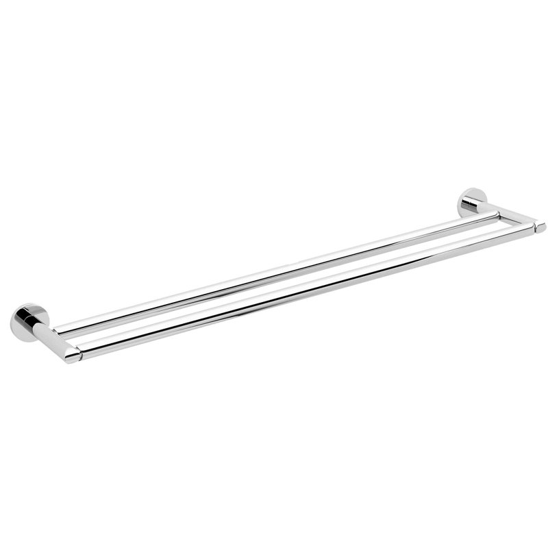 Sine 24" Double Towel Bar, Polished chrome