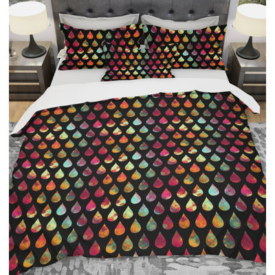 Ensemble de housse de couette designart gouttes of geometric