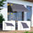 Manual Patio Sun Shade - 118'' Awning With Resistance And Fabric Material Strong & Protection Water