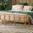 Soltera Coastal Boho PE Wicker Bed With Wing Back Headboard And Metal Frame Support-115153098