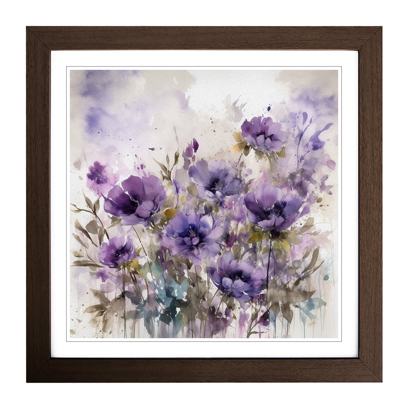 Lavender Flower Abstract Art - Framed Print