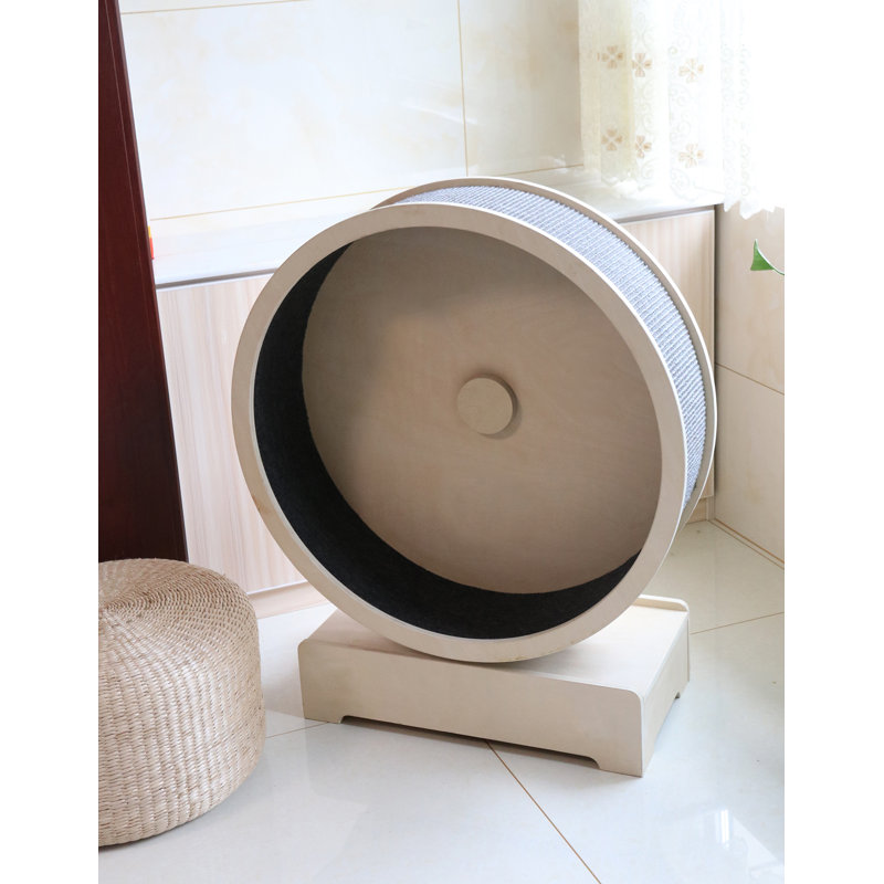 Cat Tree with Built-in Wheel –2 Tiers with 20” Diameter Wheel