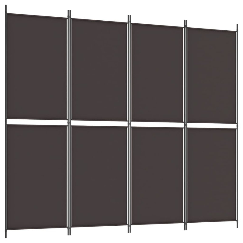 Cloison pliante Rikkea, Brun, 4, H 86,6 po x l 78,7 po