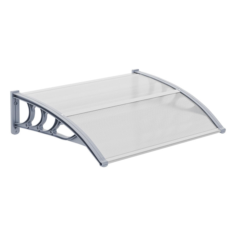 Window Awning Door Canopy Exterior, Clear, 9" H x 39.9" W x 29.1" D