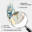 «Chic Blue Blooming Flower III», art mural asymétrique en forme de fleurs-108158496