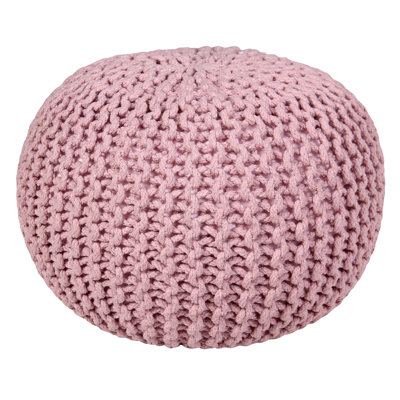 Antoinette 50 cm W Cotton Round Ottoman