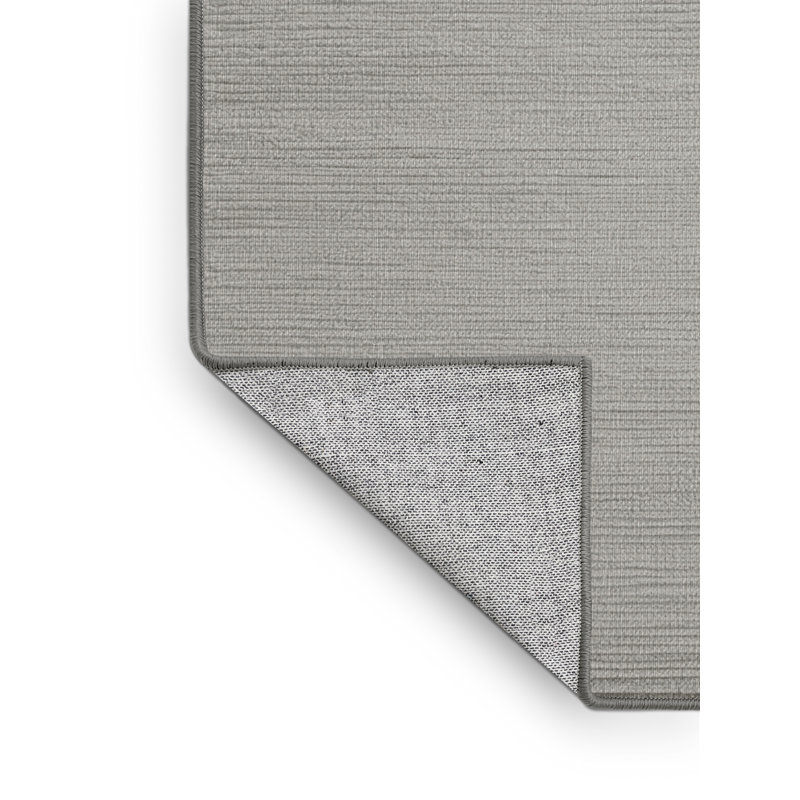 Machine Washable Solid Gray Area Rug, Rectangle 3' x 5'