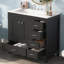 Meuble-lavabo simple 36 po avec plateau en céramique Shivnath-855326279