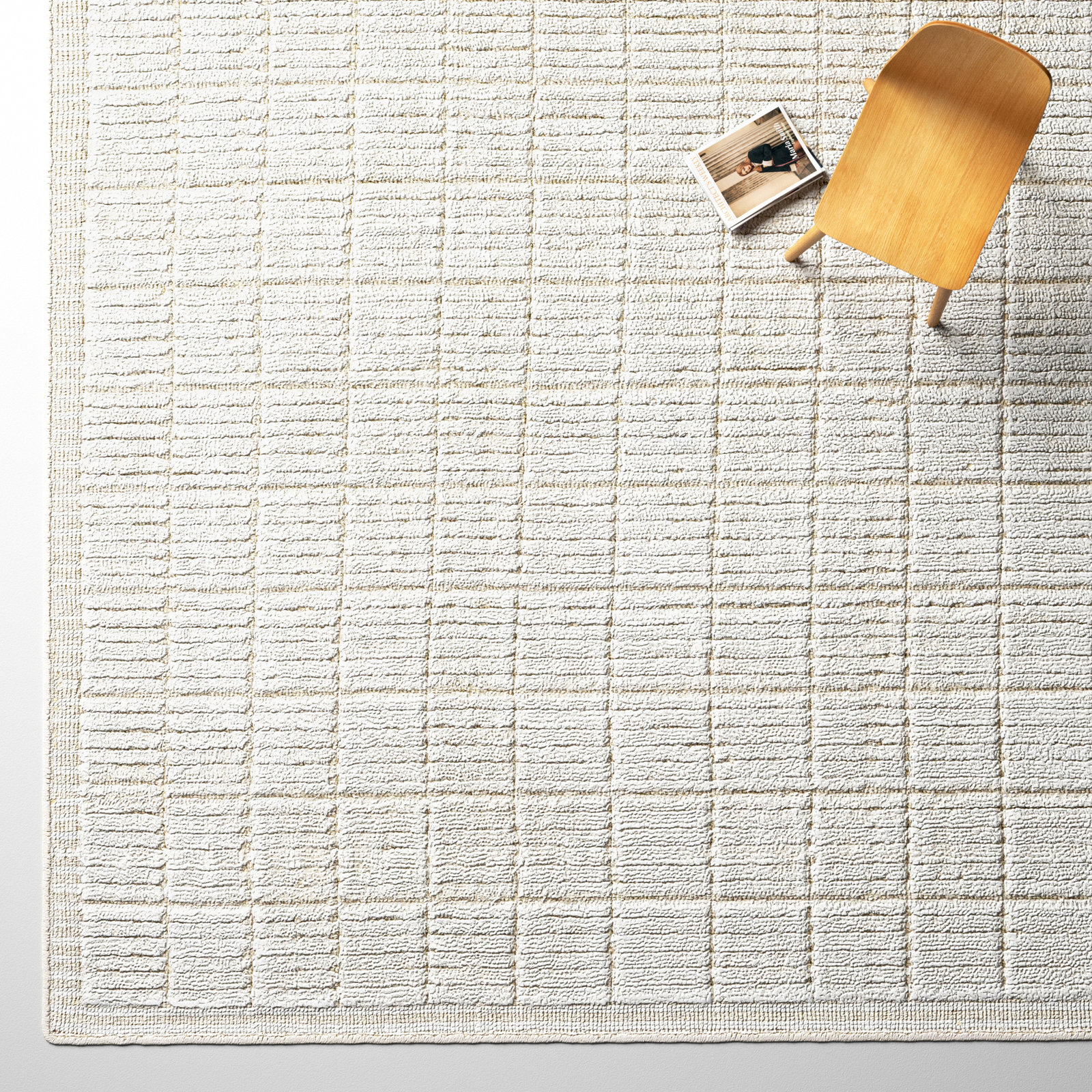 Jacey Hand-Woven Checkered Rug, Rectangle 6' x 9'