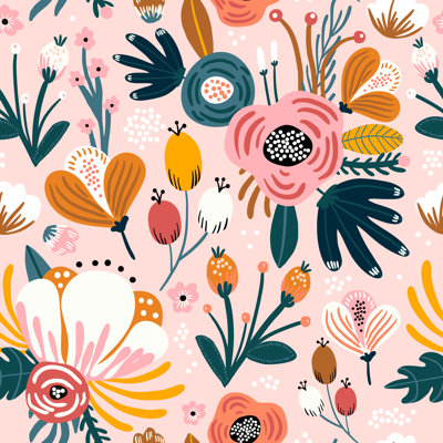 " Seamless Pattern With Flowers " by Solodkayamari